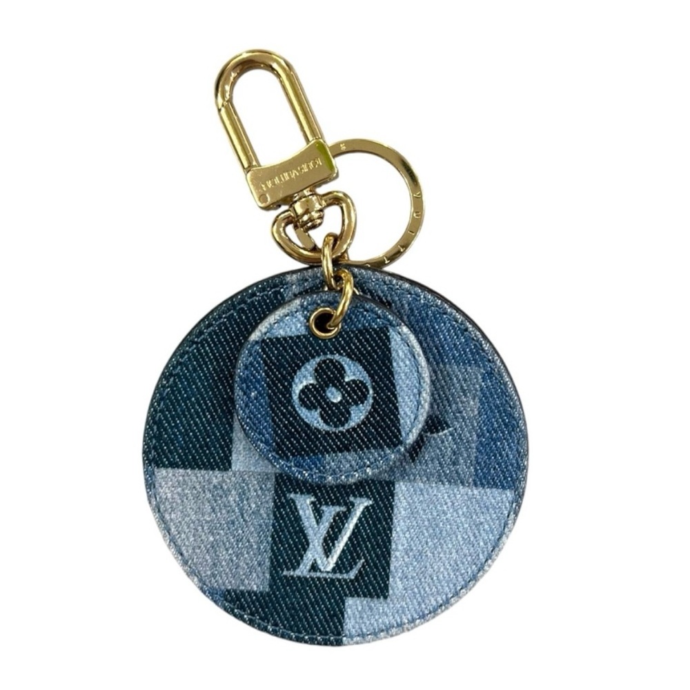 Sold Out Louis Vuitton Denim Monogram Keychain Bag Charm! Like New!